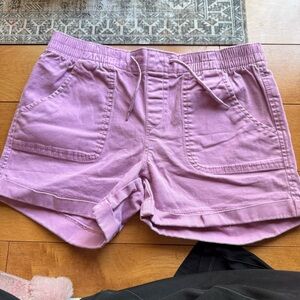 Old Navy Purple Cargo Shorts with Elastic Waistband